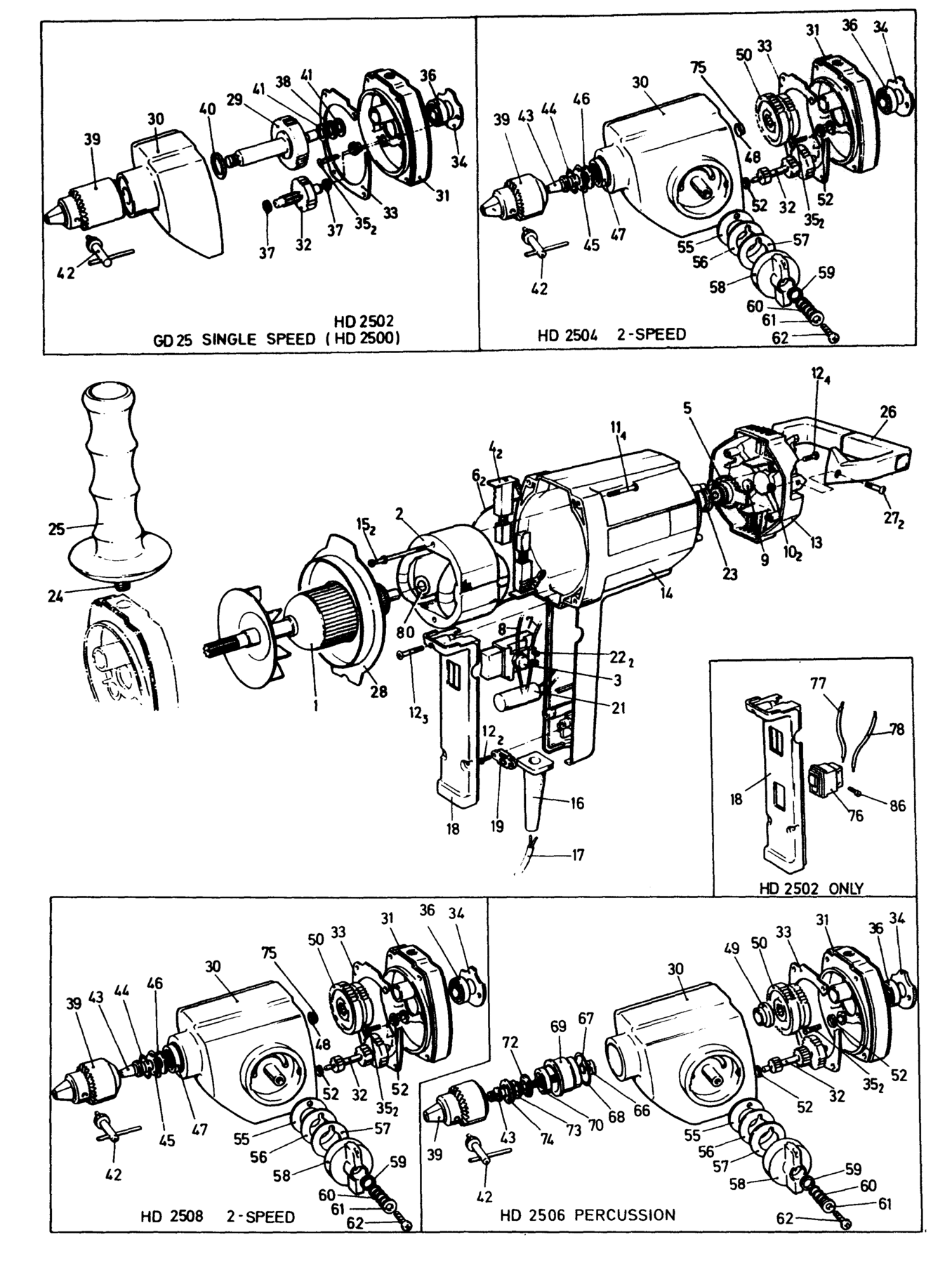 Black&Decker DRILLS----B-XJ TYPE 1 BOHRER XX96