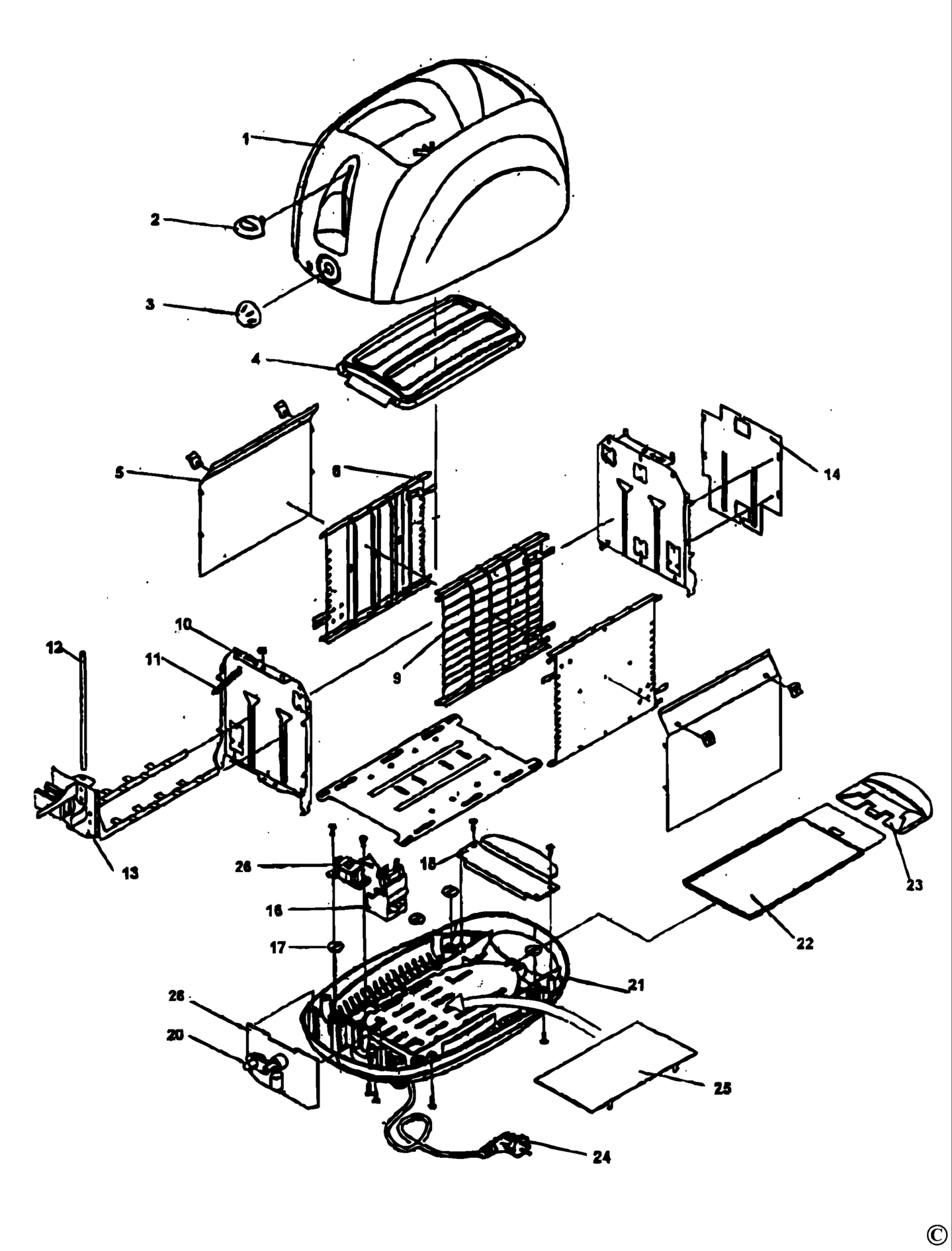 Black&Decker ET67-XJ TYPE 1 TOASTER XX96