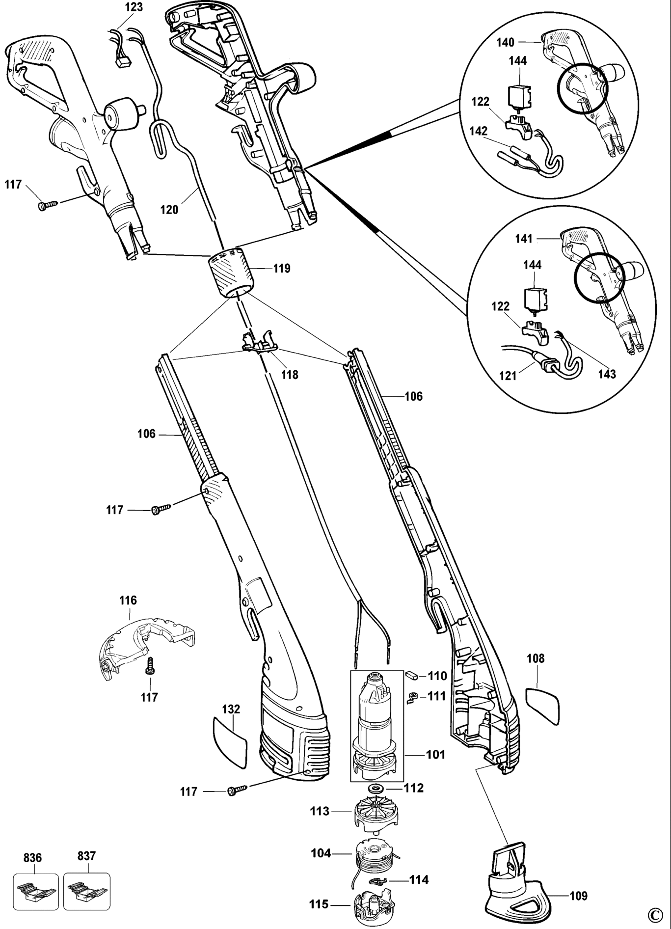 Hans Sauer GmbH Ersatzteile Black&Decker GL650XA TYPE 2 RASENTRIMMER