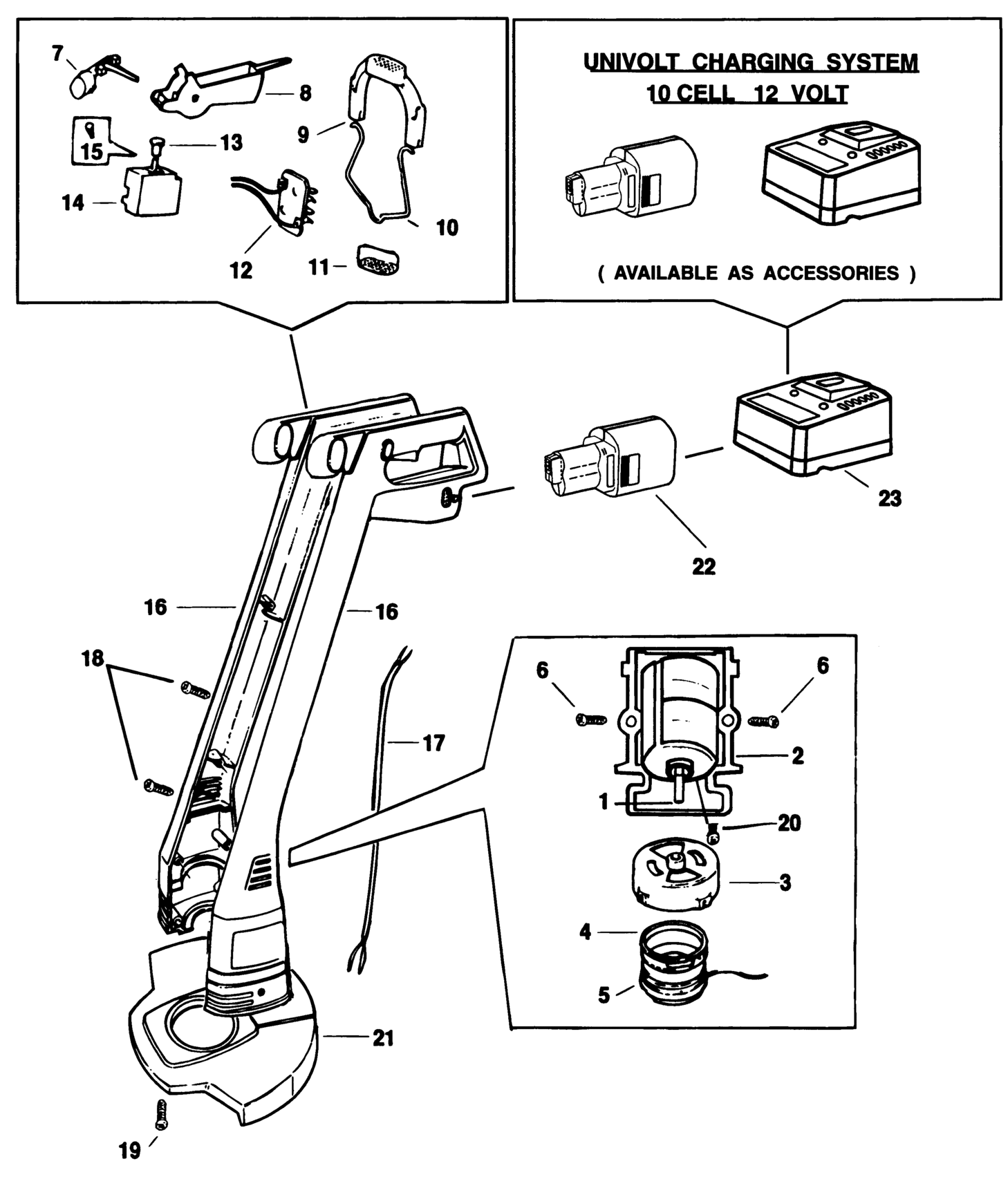 Hans Sauer GmbH Ersatzteile Black&Decker GLC400XJ TYPE 1 AKKU