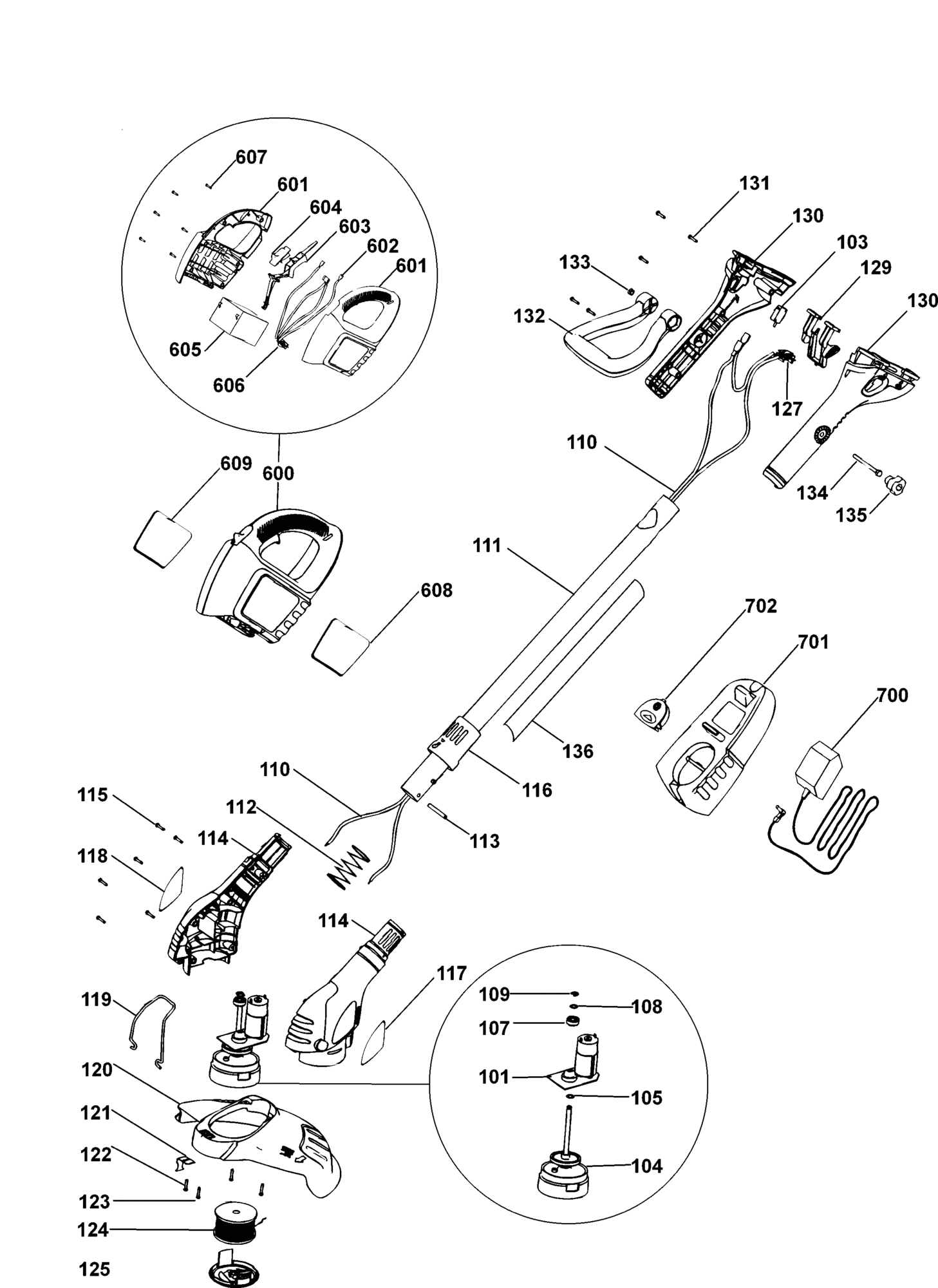Hans Sauer GmbH Ersatzteile Black&Decker GLC2000XJ TYPE H1 AKKU