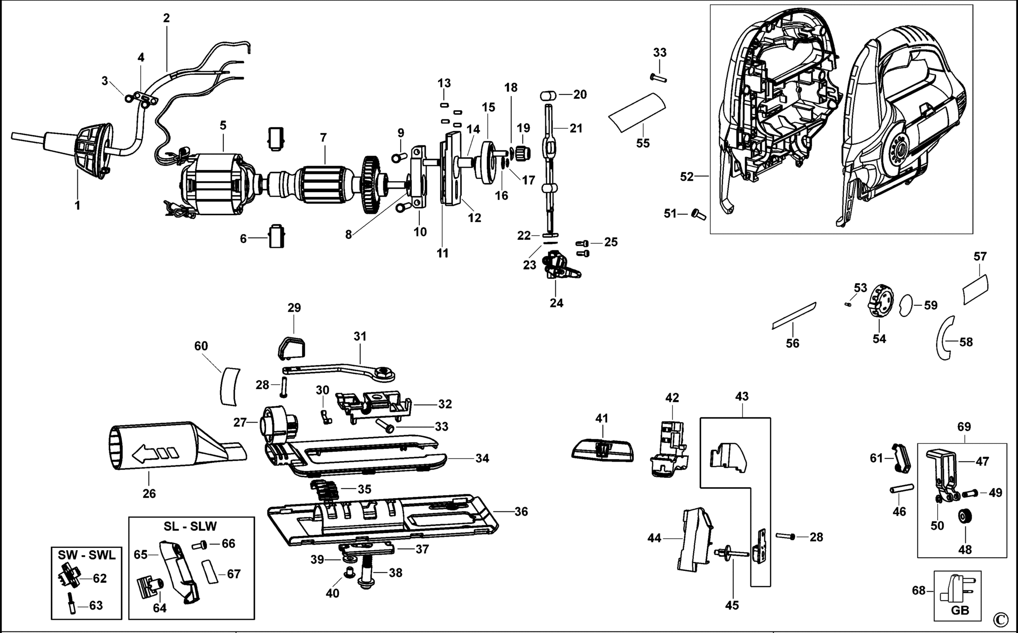 Black&Decker KS850SW-XK TYPE 1 STICHSGE XX96