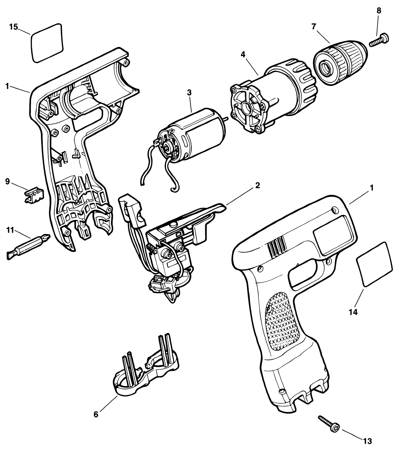 Black&Decker VP7251-XJ TYPE 1 AKKU-BOHRMASCHINE XX96