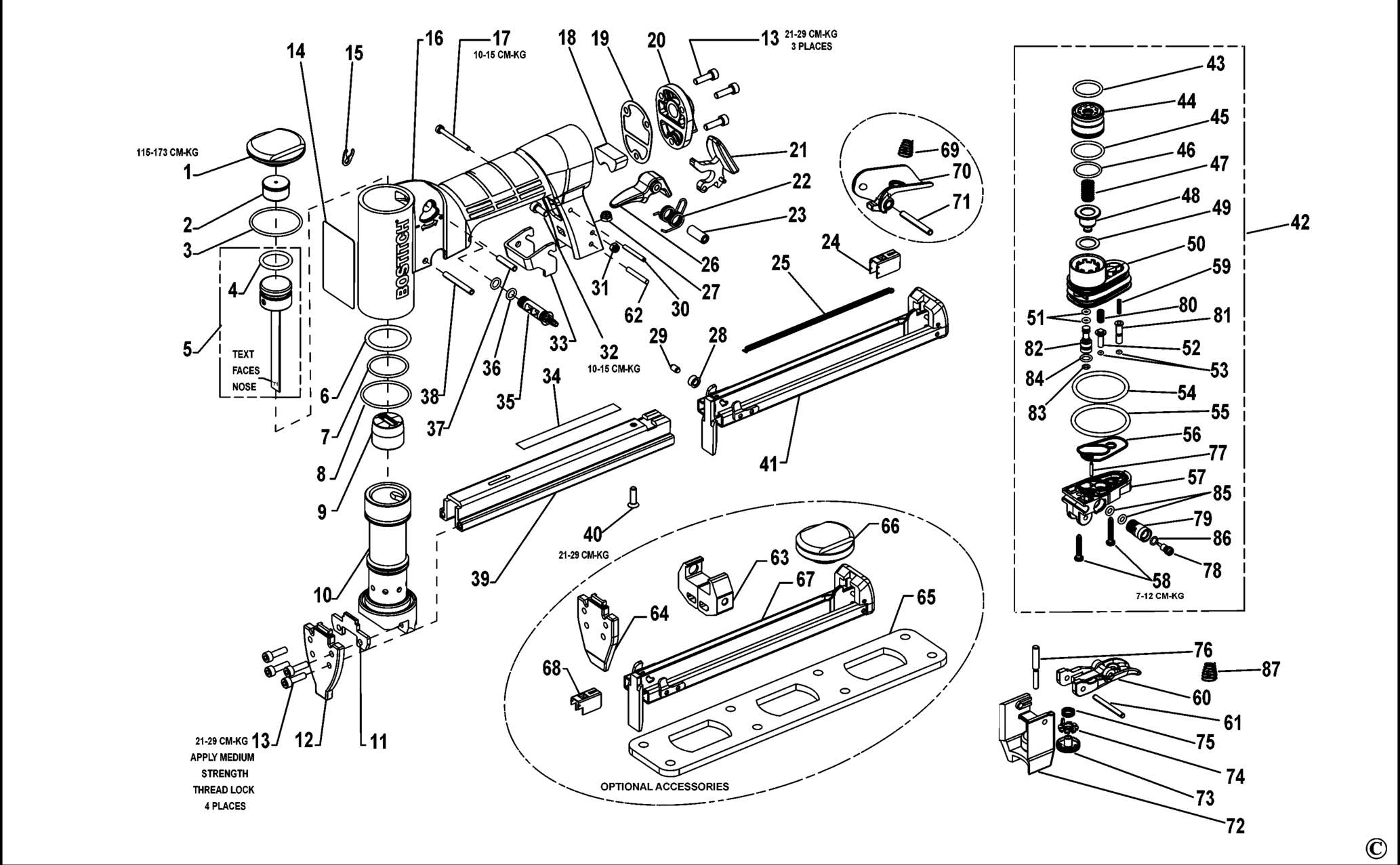 21671B-A-E-XJ TYPE Rev 1 DRUCKLUFTKLAMMER AGRAFEU