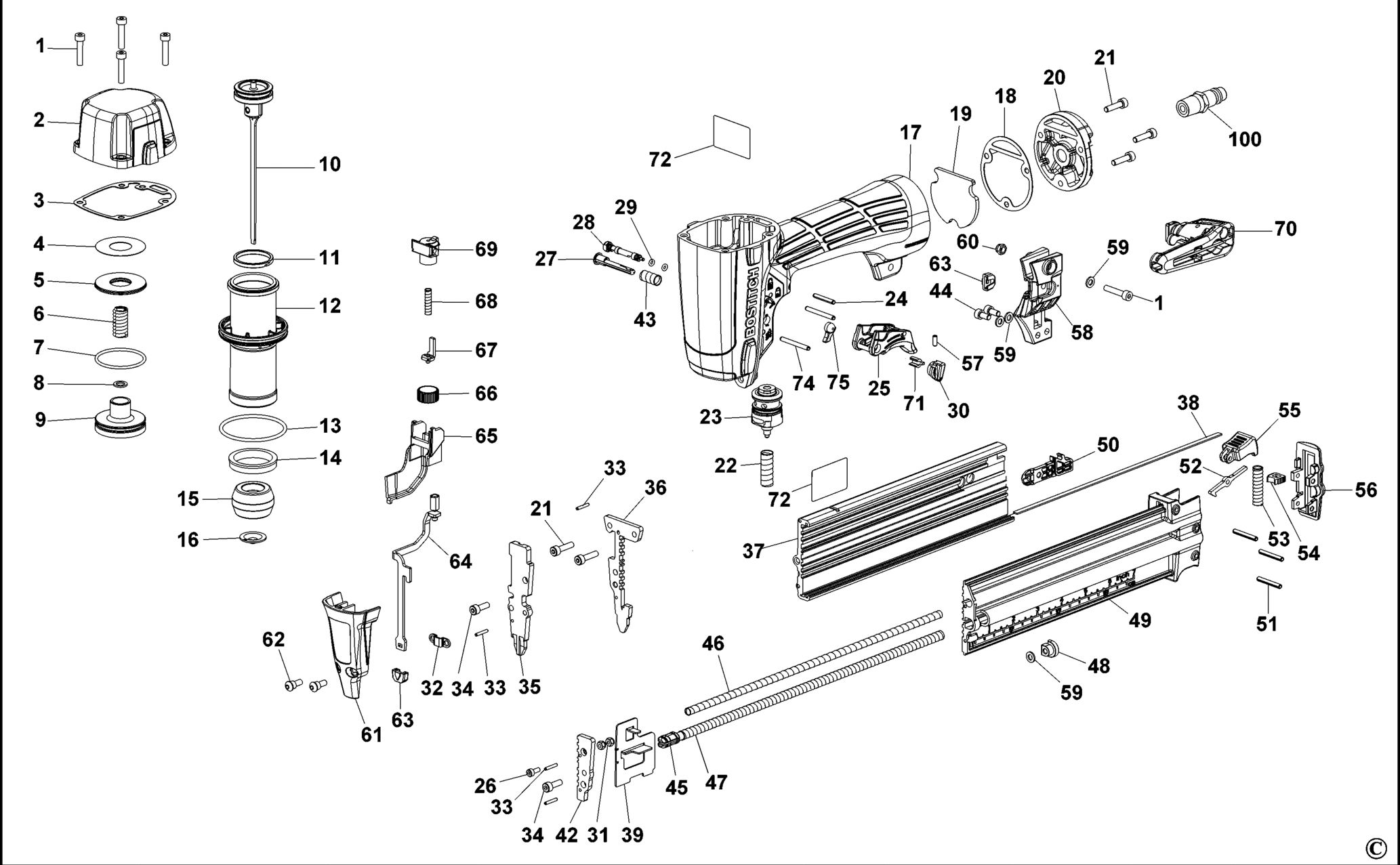 FN1650K-XJ TYPE REV A NAILER