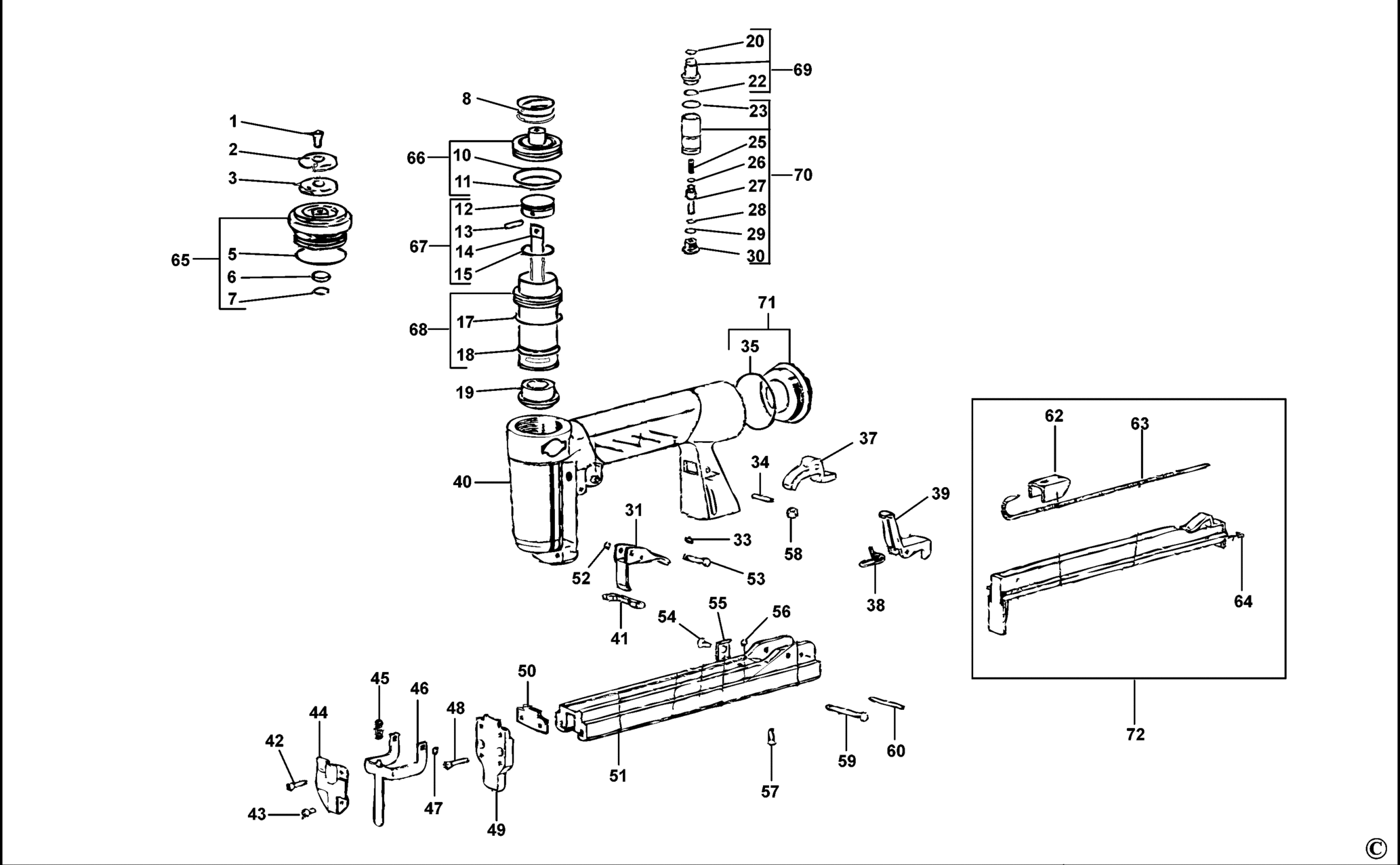 Bostitch ML10SIC-8416-XJ TYPE 1 HEFTER