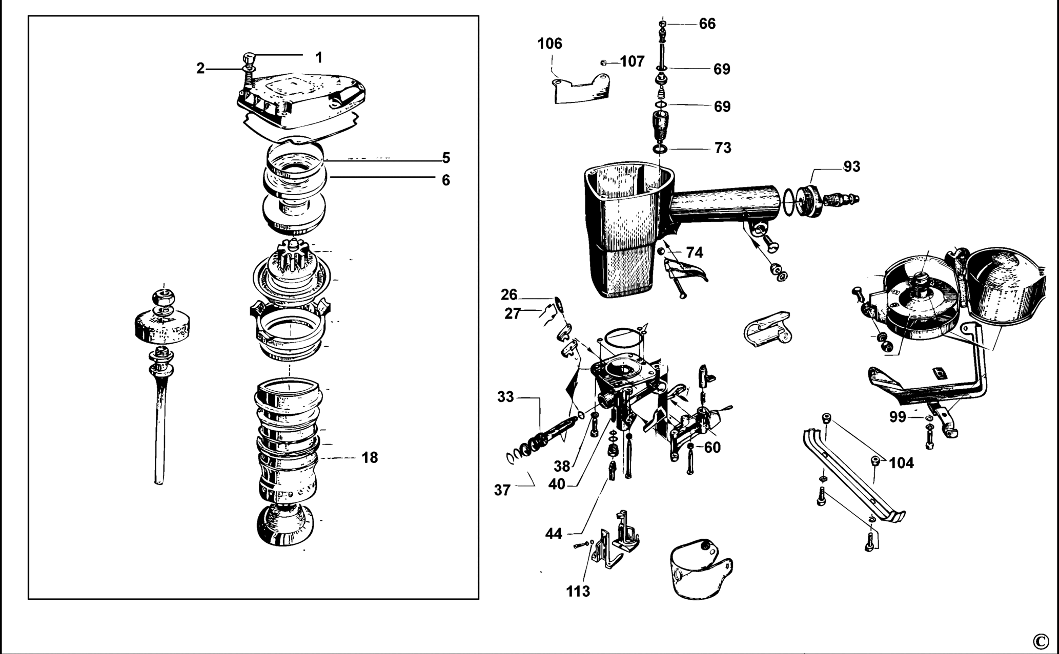 Hans Sauer GmbH Ersatzteile Bostitch ROOFING ROLLXJ TYPE REV 0 NAILER