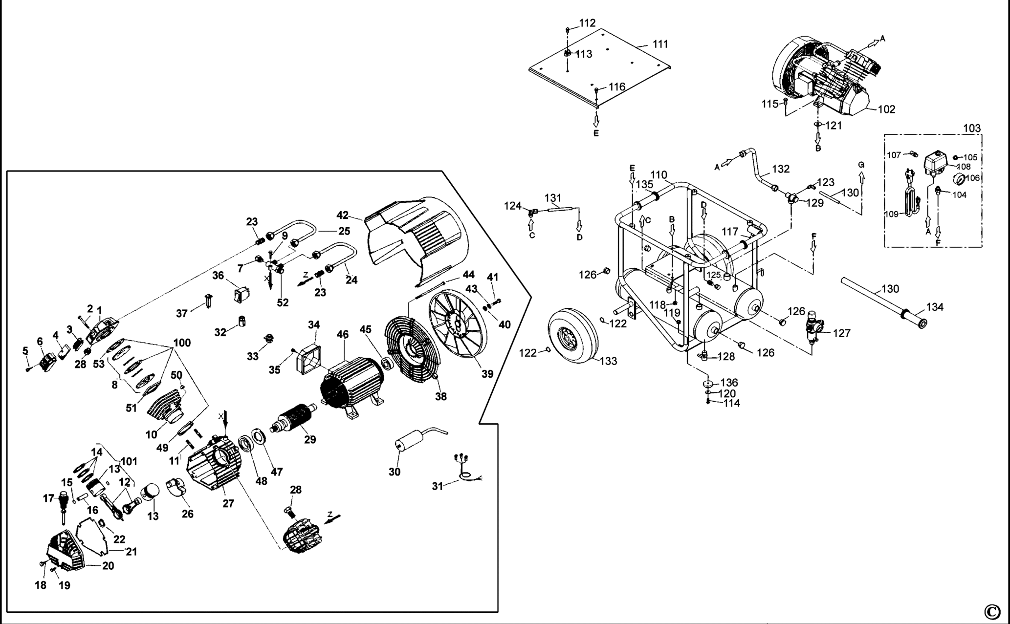 SB-BD2X9-2.5-XJ TYPE REV 0 KOMPRESSOR