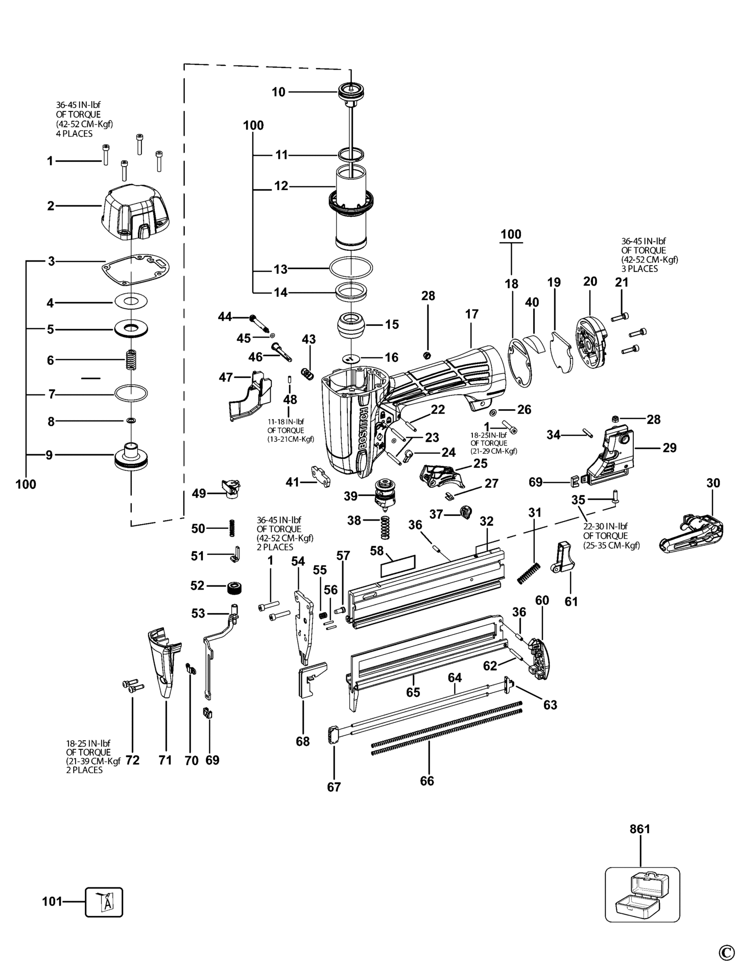 SX1838-E-XJ TYPE 1 DRUCKLUFTKLAMMER AGRAFEUSE