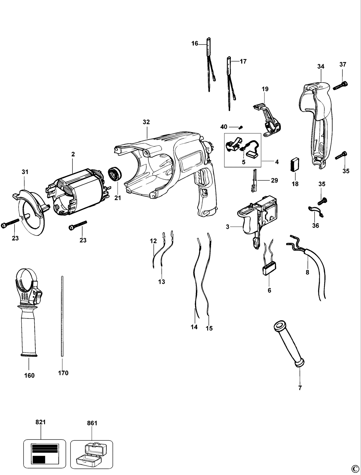 DeWalt D25102K-LX TYPE 3 DREHHAMMER