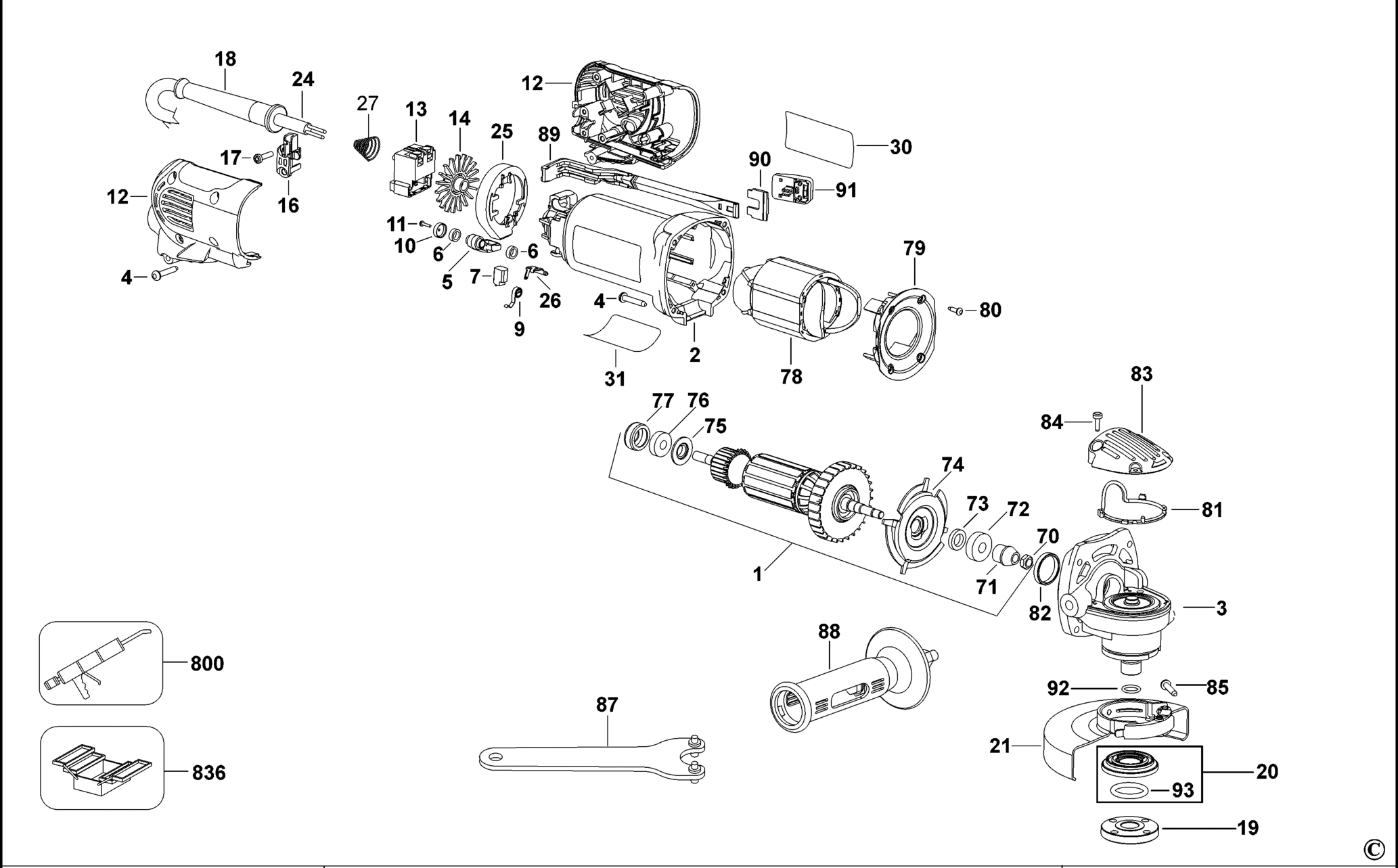 DeWalt D28106-XJ TYPE 1 SMALL ANGLE GRINDER