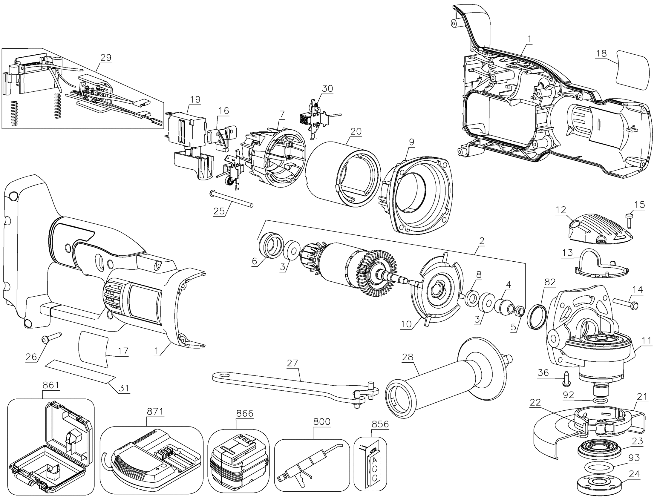 DC413K-XJ TYPE 2 28V BARE NANO SAG IN KIT
