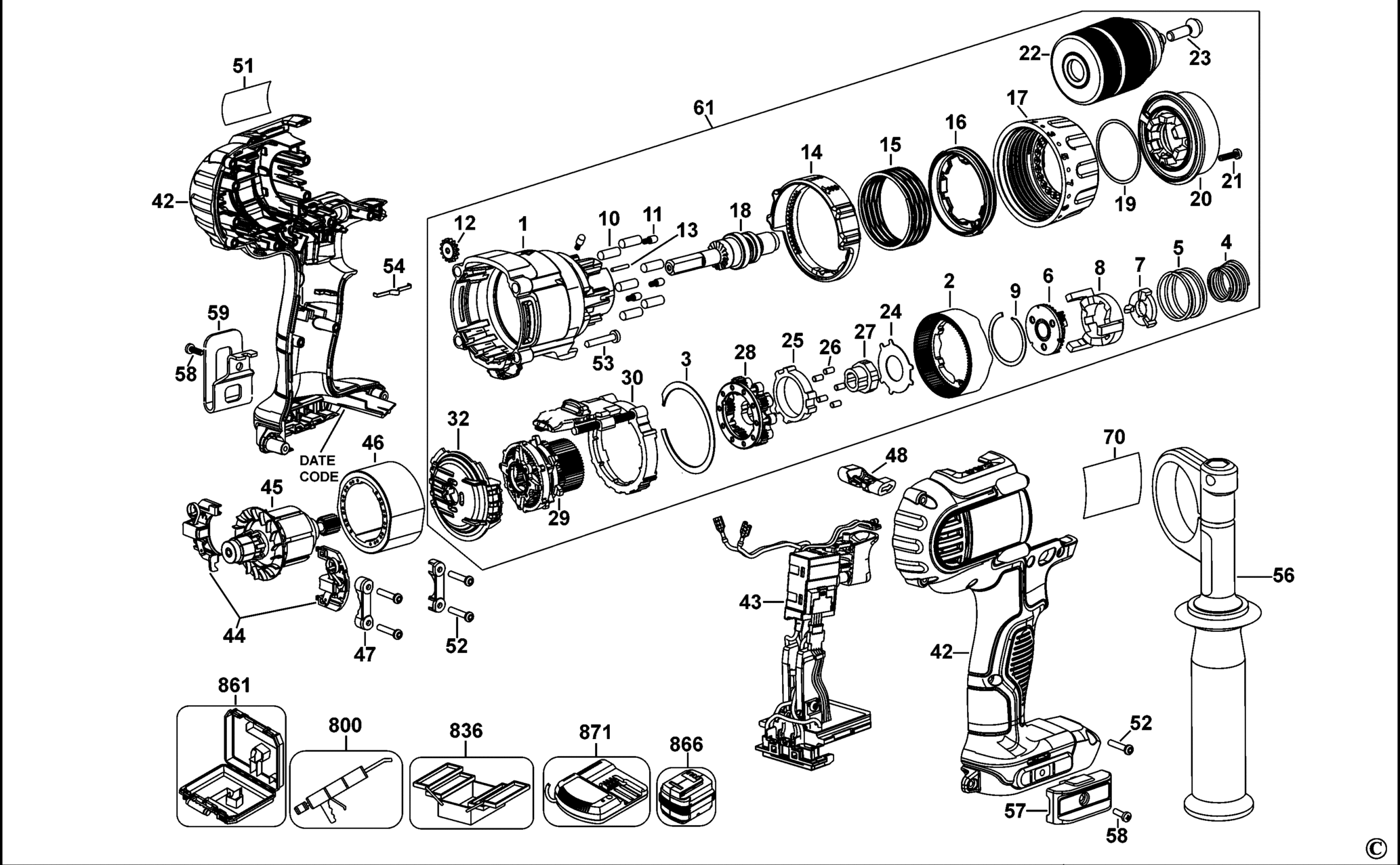 DeWalt DCD985N-XJ TYPE 2 BOHRHAMMER