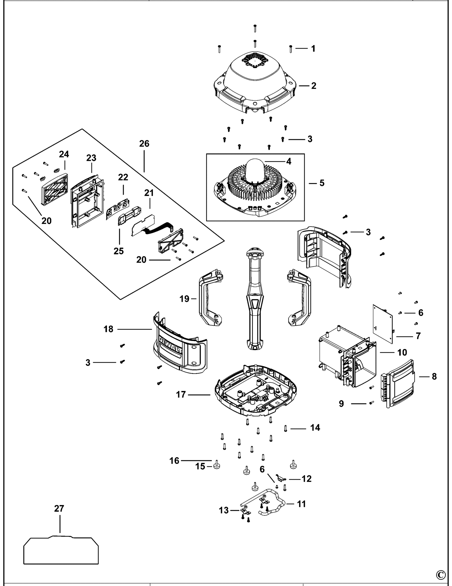 DeWalt DCL074-XJ TYPE 1 ARBEITS-LICHT