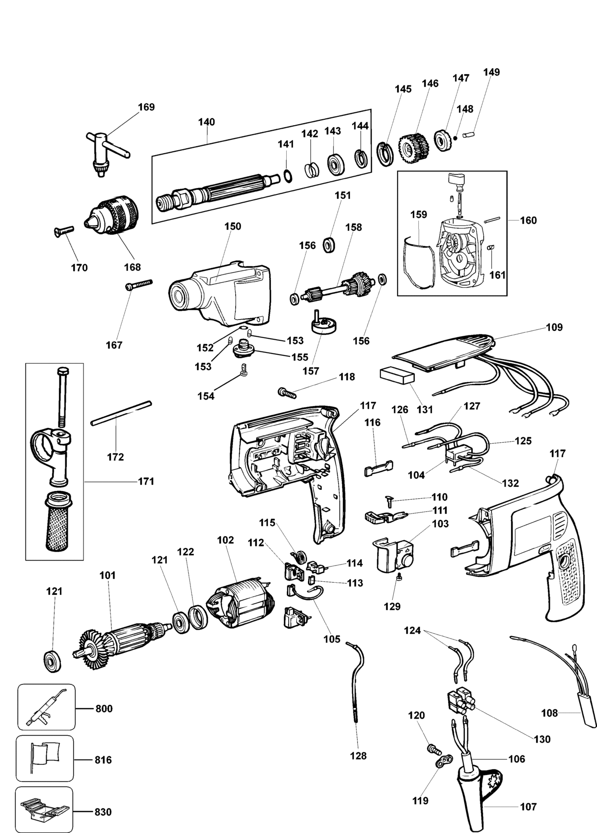 DeWalt DW158L-LX TYPE 2 BOHRER
