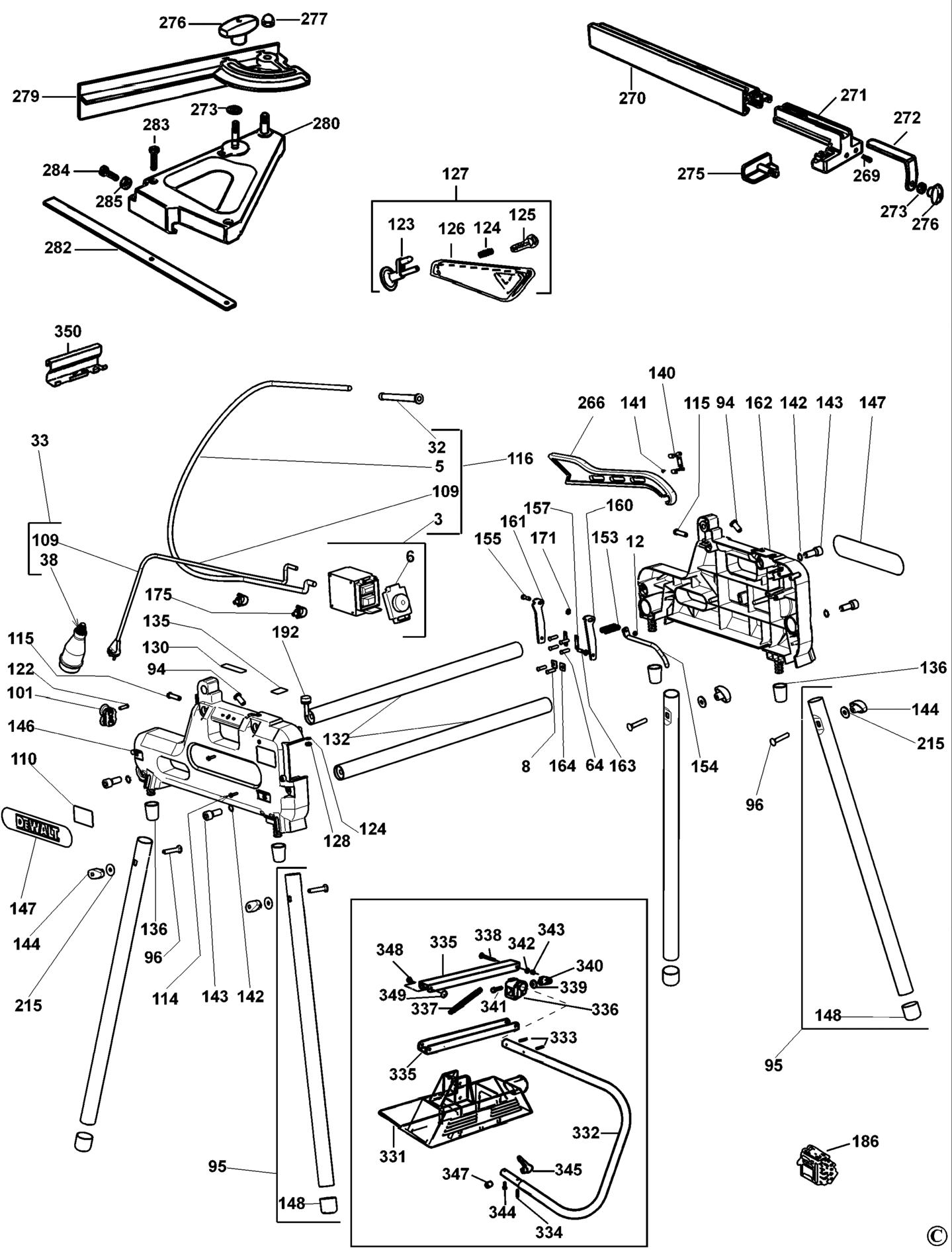 DeWalt DW743-LX TYPE 4 KAPP. UND GEHRUNGSSAGE
