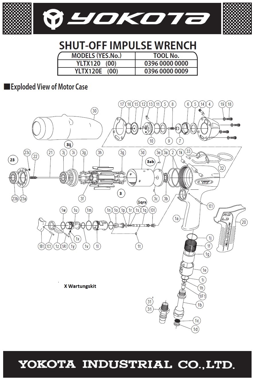 YLTX120  YLTX120E - Impuls-Abschalt-Schrauber