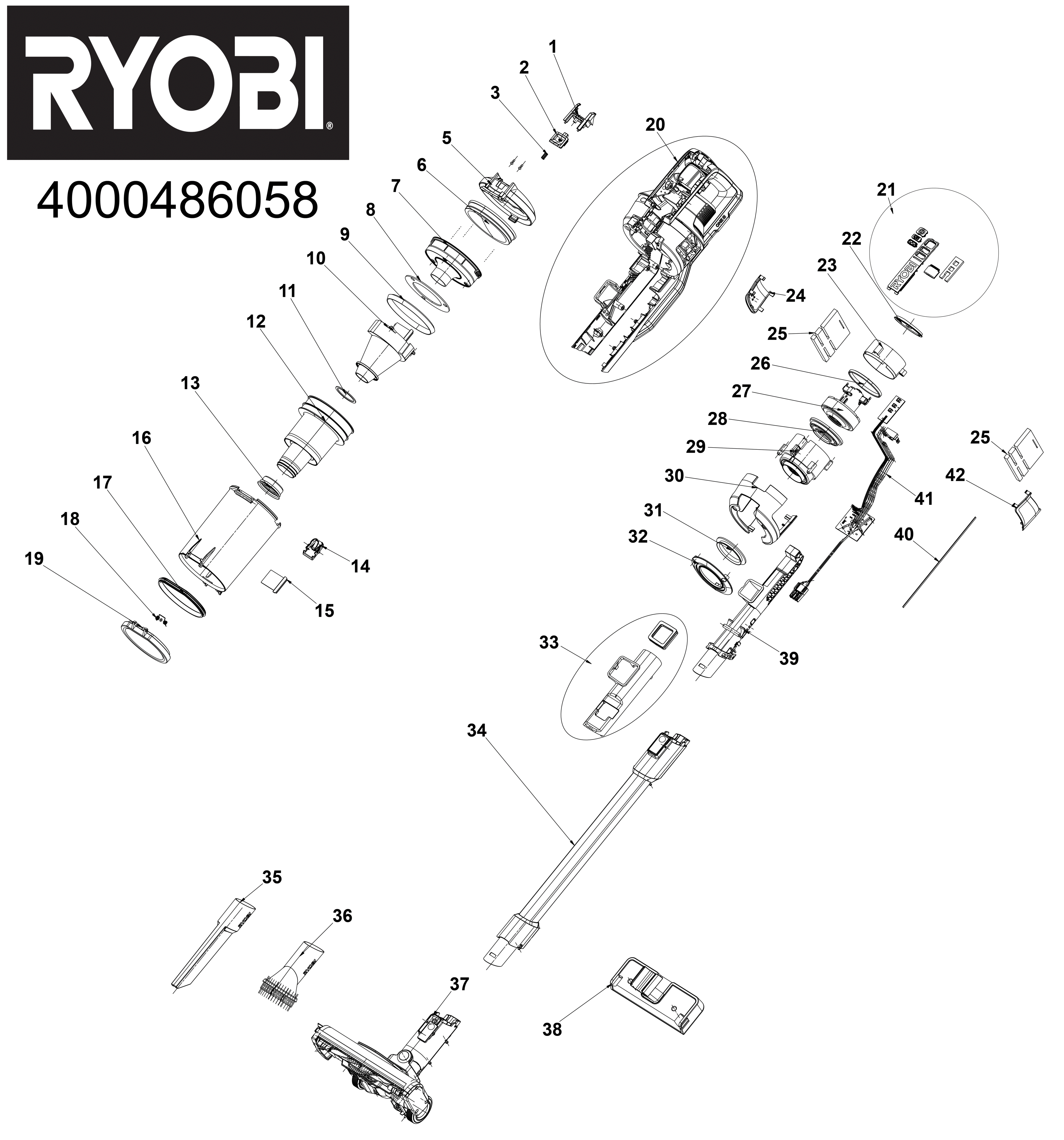 Ryobi RSV18-0 - Vacuums  Blowers XX96