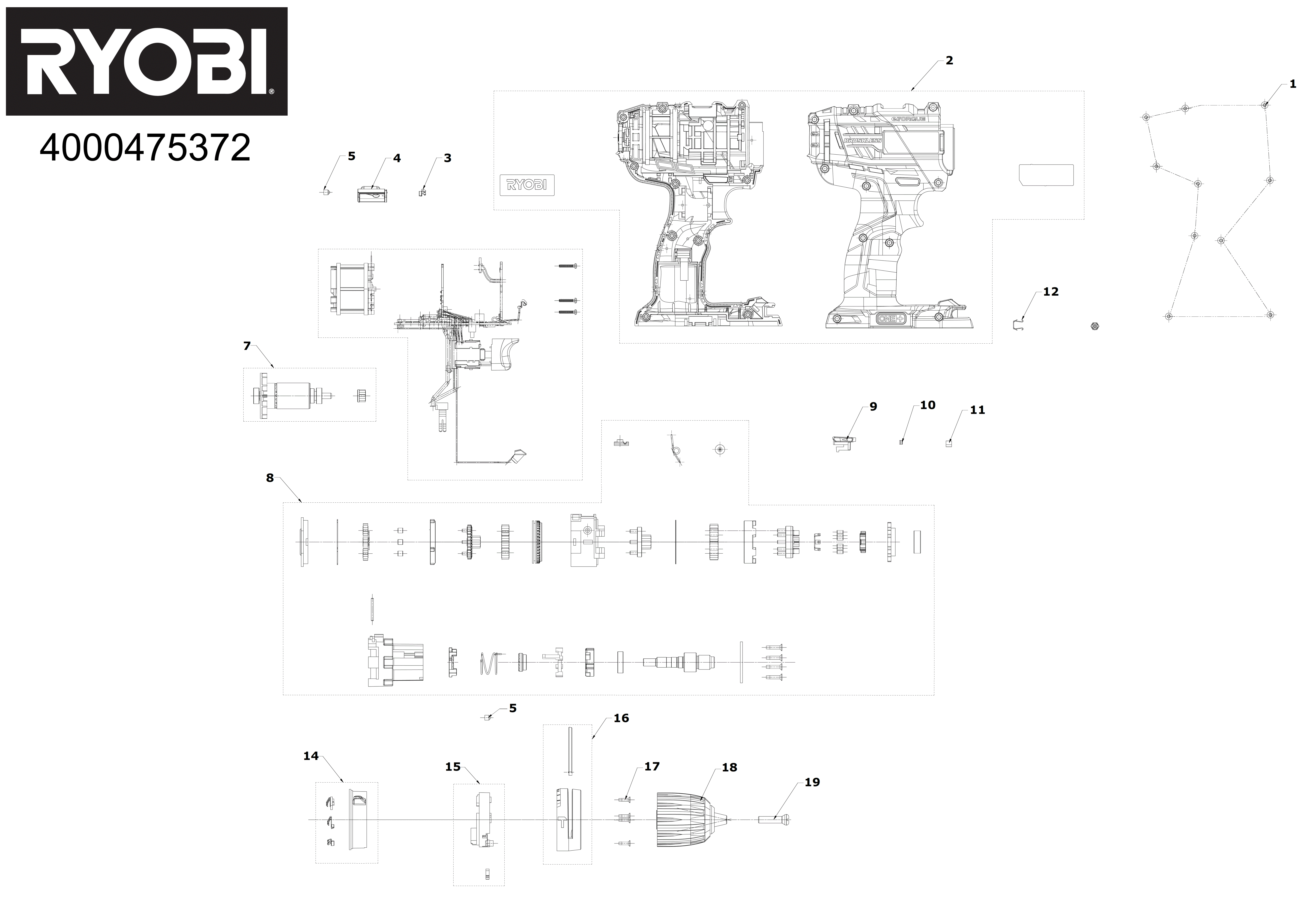Ryobi R18PDBL-LL20S - Rotary Drills  Drivers XX96