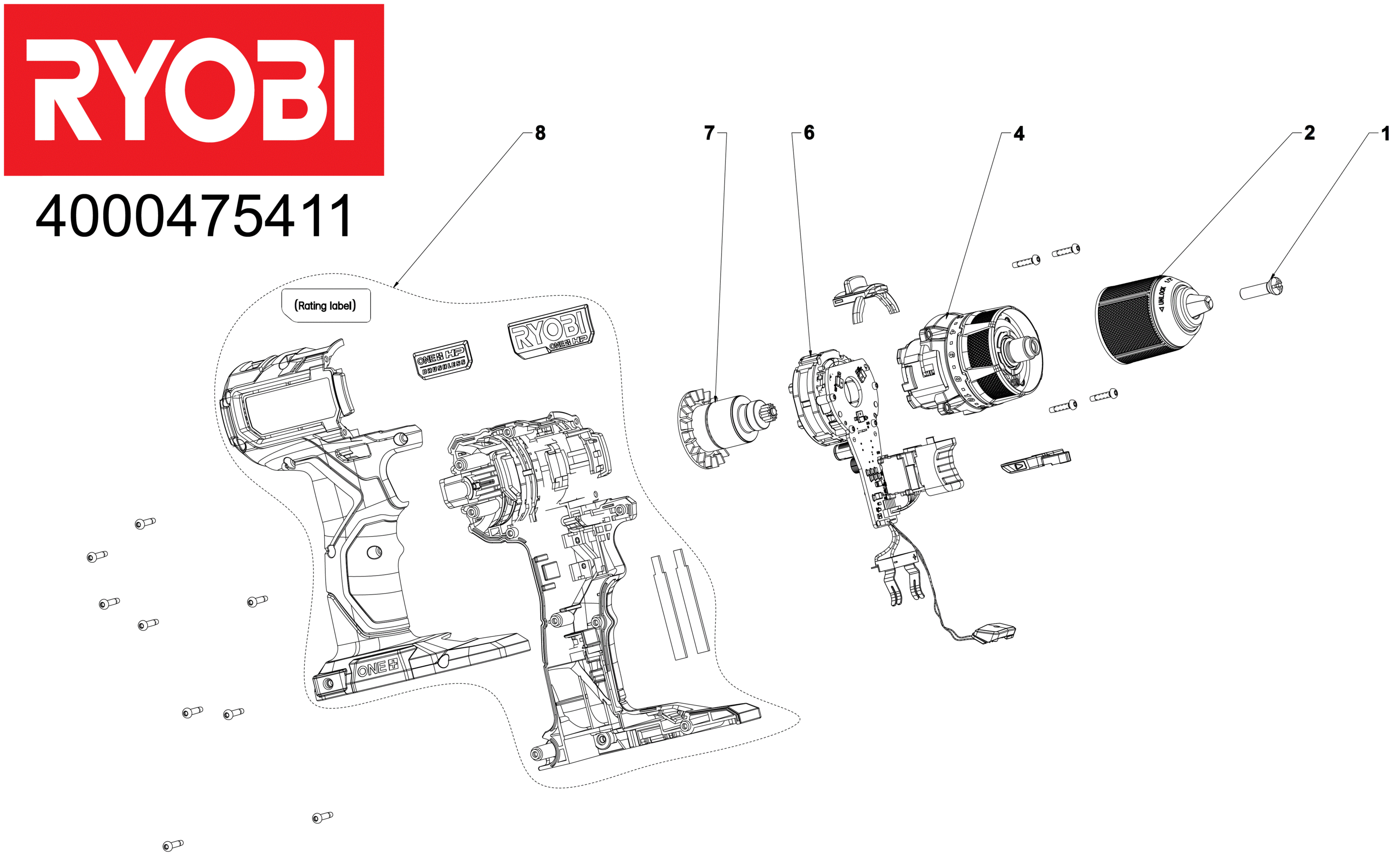Ryobi RDD18C-2C40S - Rotary Drills  Drivers XX96