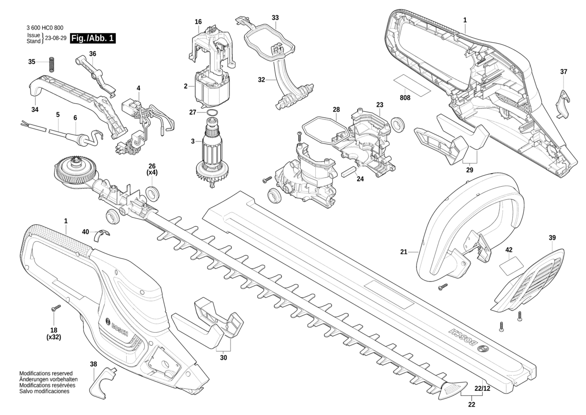 Hans Sauer GmbH Ersatzteile Bosch AdvancedHedgecut 70 Heckenschere