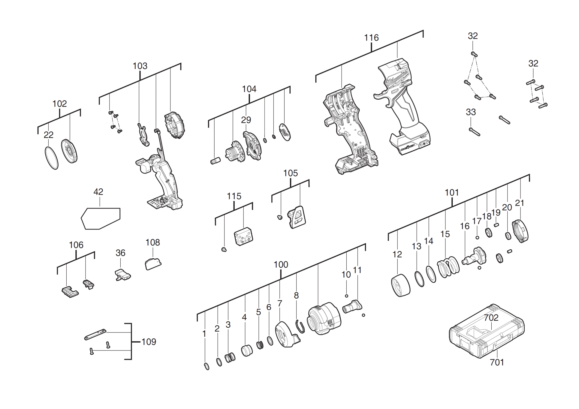 Milwaukee M18ONEID3-502X - Rotary Drills  Drivers