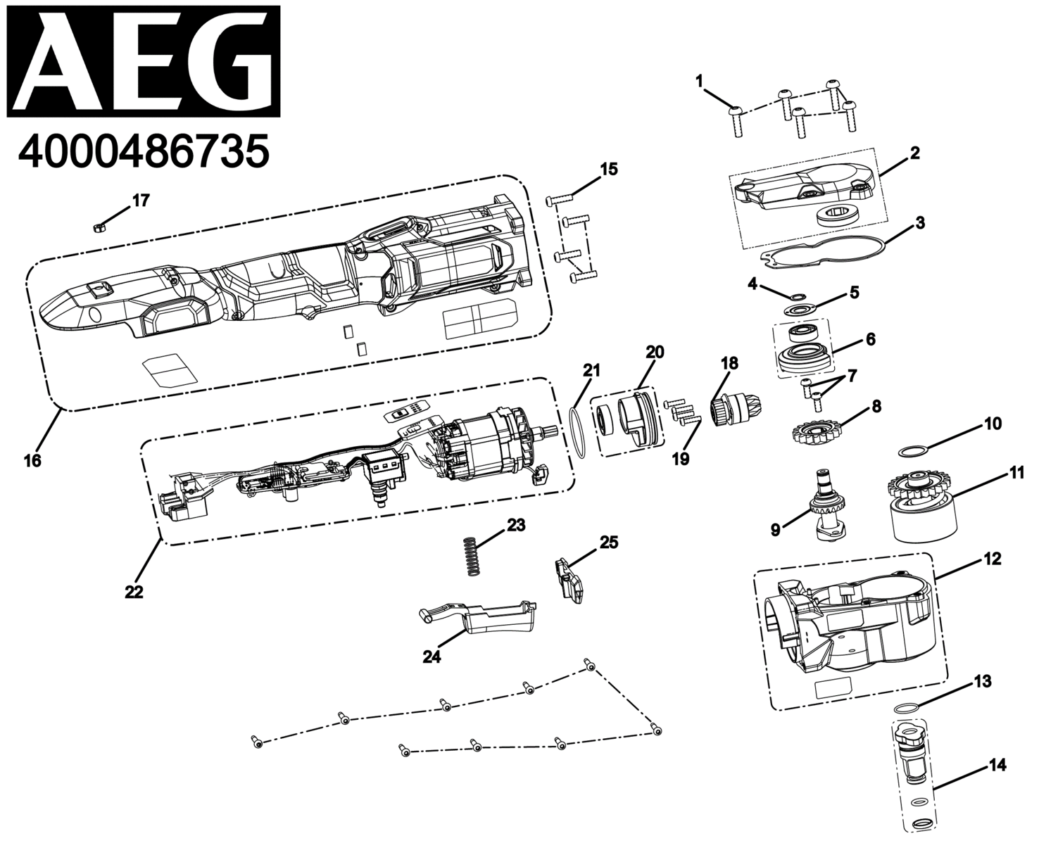 AEG, Milwaukee, Ryobi (TTI) BSS18SRA38BL-0 - Rotary Drills  Drivers