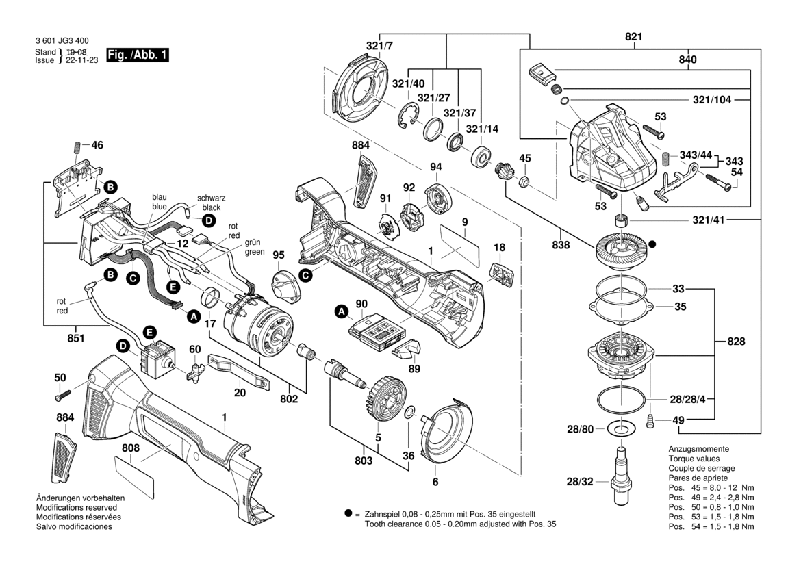 Bosch GWS 18V-EC Akku-Winkelschleifer