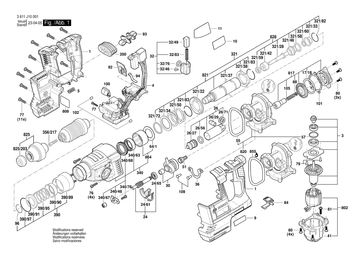 Hans Sauer GmbH Ersatzteile Bosch GBH 18V 26 Akku Bohrhammer