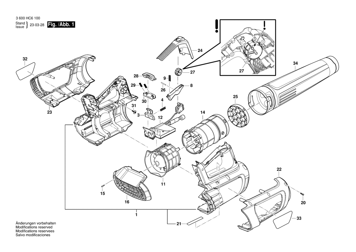 Bosch HHB 36BXB E75 Gartensaug-blasgerät