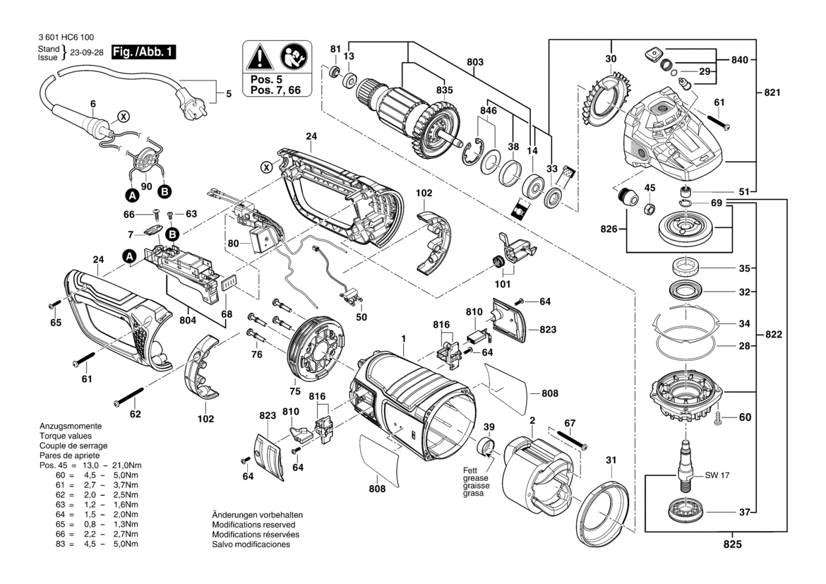 Bosch Original Schalter für Bosch Winkelschleifer GWS 24-300