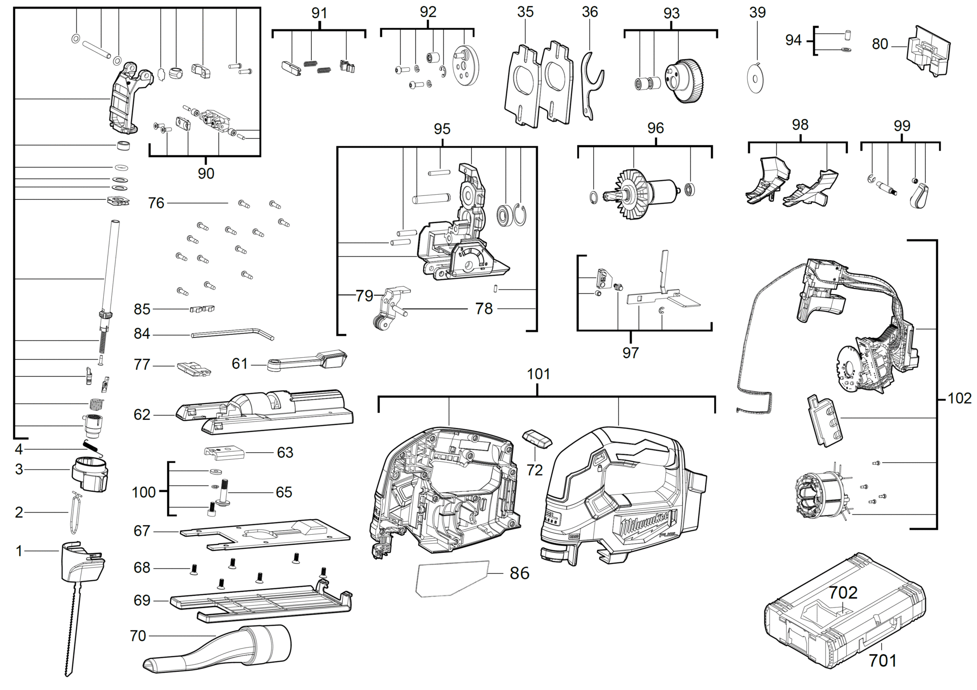 Milwaukee M18FJS-0 - Saws