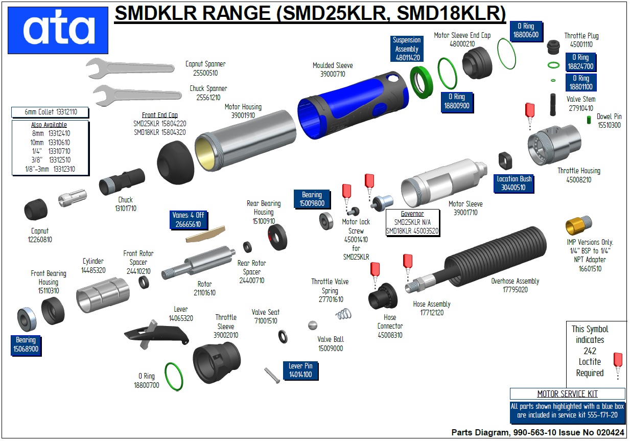 SMD25KLR - Geradschleifer