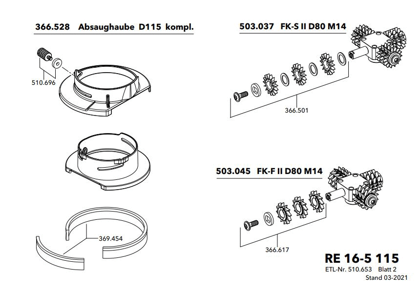 FLEX 12-tlg. HM-Fräsräder Set – Flach, 366.617, Passend Für RETECFLEX RE 14-5 115