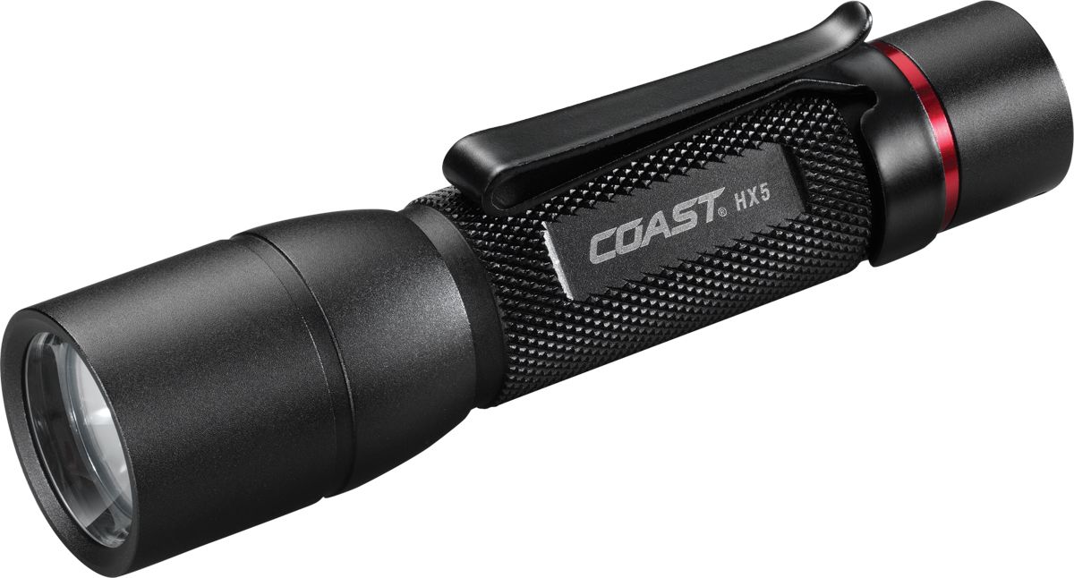 COAST HX5 Taschenlampe 410 lm mit Einhandfokus Dual-Power 1xAA