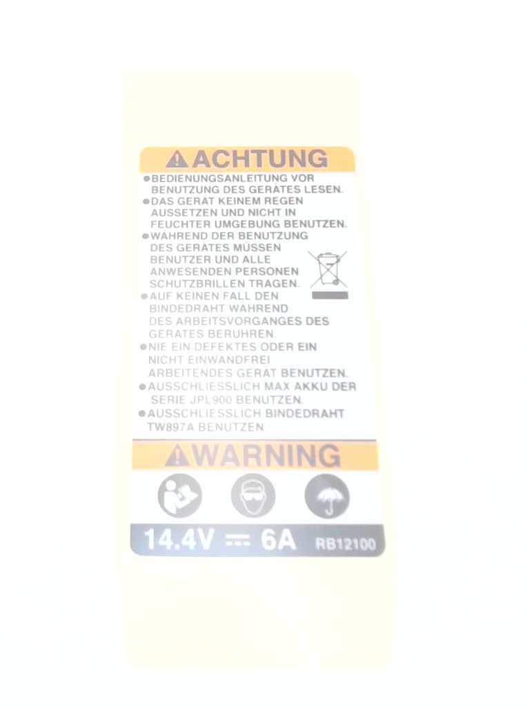 WARNING LABLE A RB218