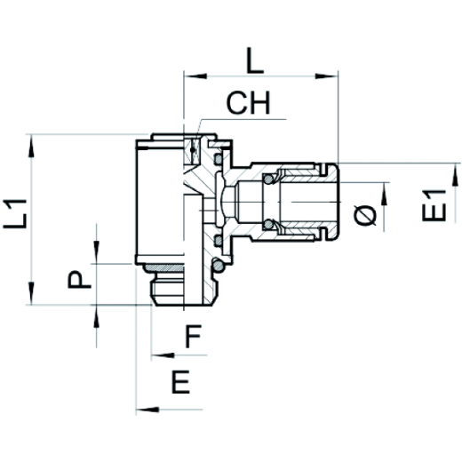 Steckverbindung SVG-R15-6xG1/8a L