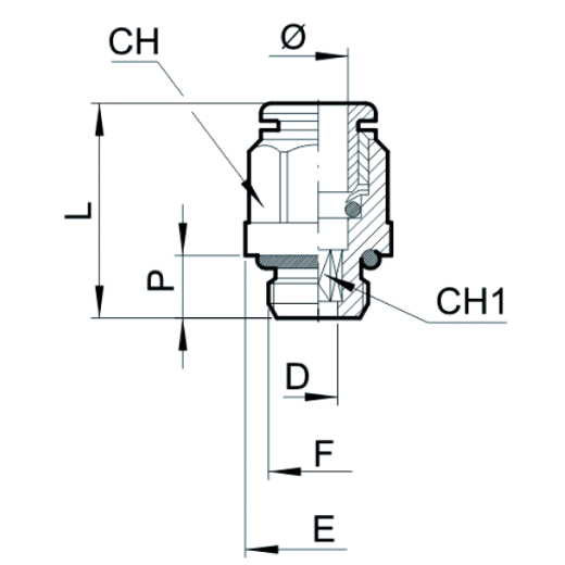 Steckverbindung SVG-R1-6 x G1/4a