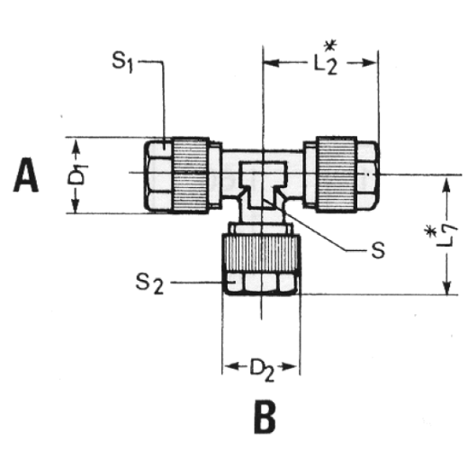 T-Verschraubung TVS-NI 3 x 8-6 Verkaufseinheit  5 Basiseinheiten